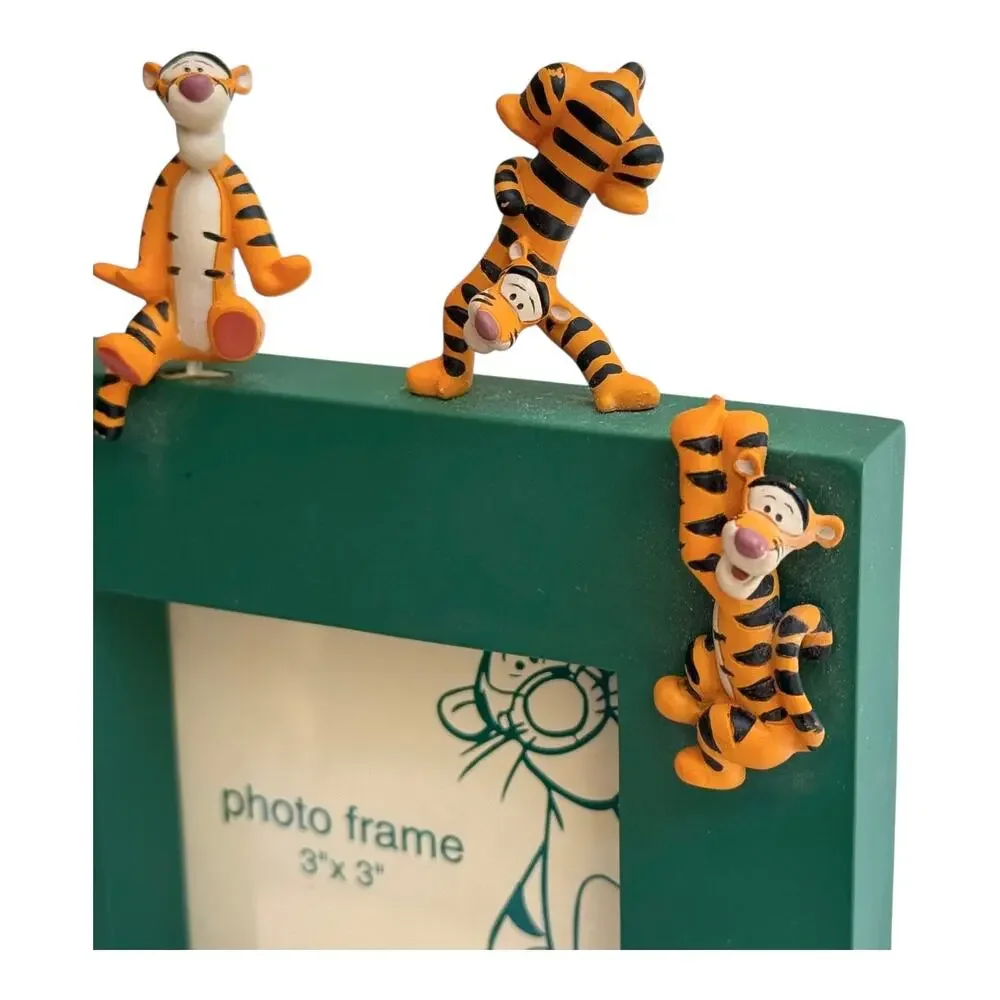 Disney Tigger Photo Frame Winnie the Pooh 3D Holds 3x3 Pictures Wdw 1993 Figural